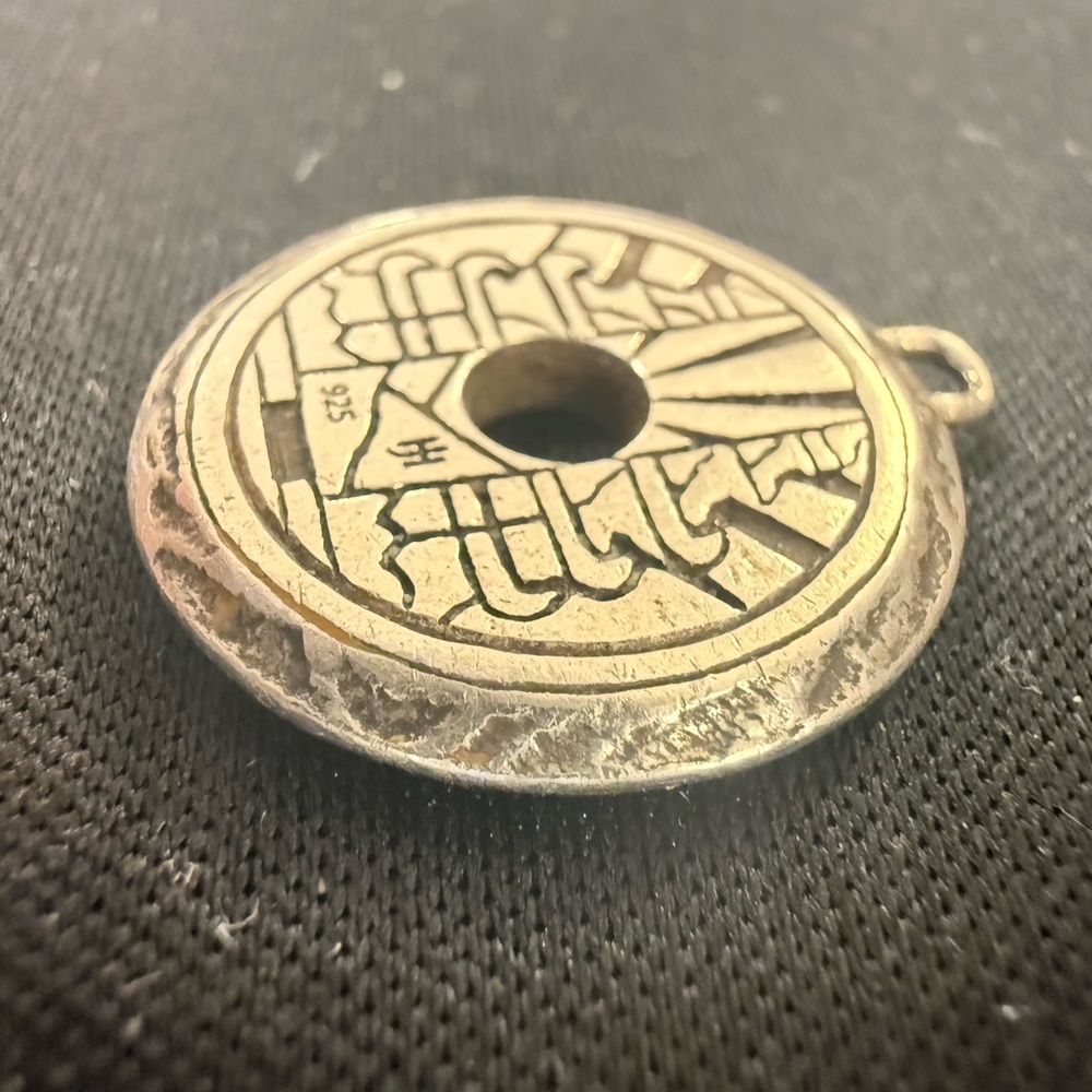 John Hardy Silver Pendant Dzen Fen Shui Mandala Oriental